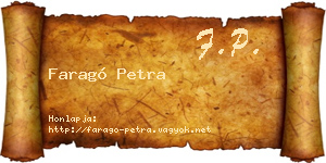 Faragó Petra névjegykártya