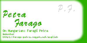 petra farago business card